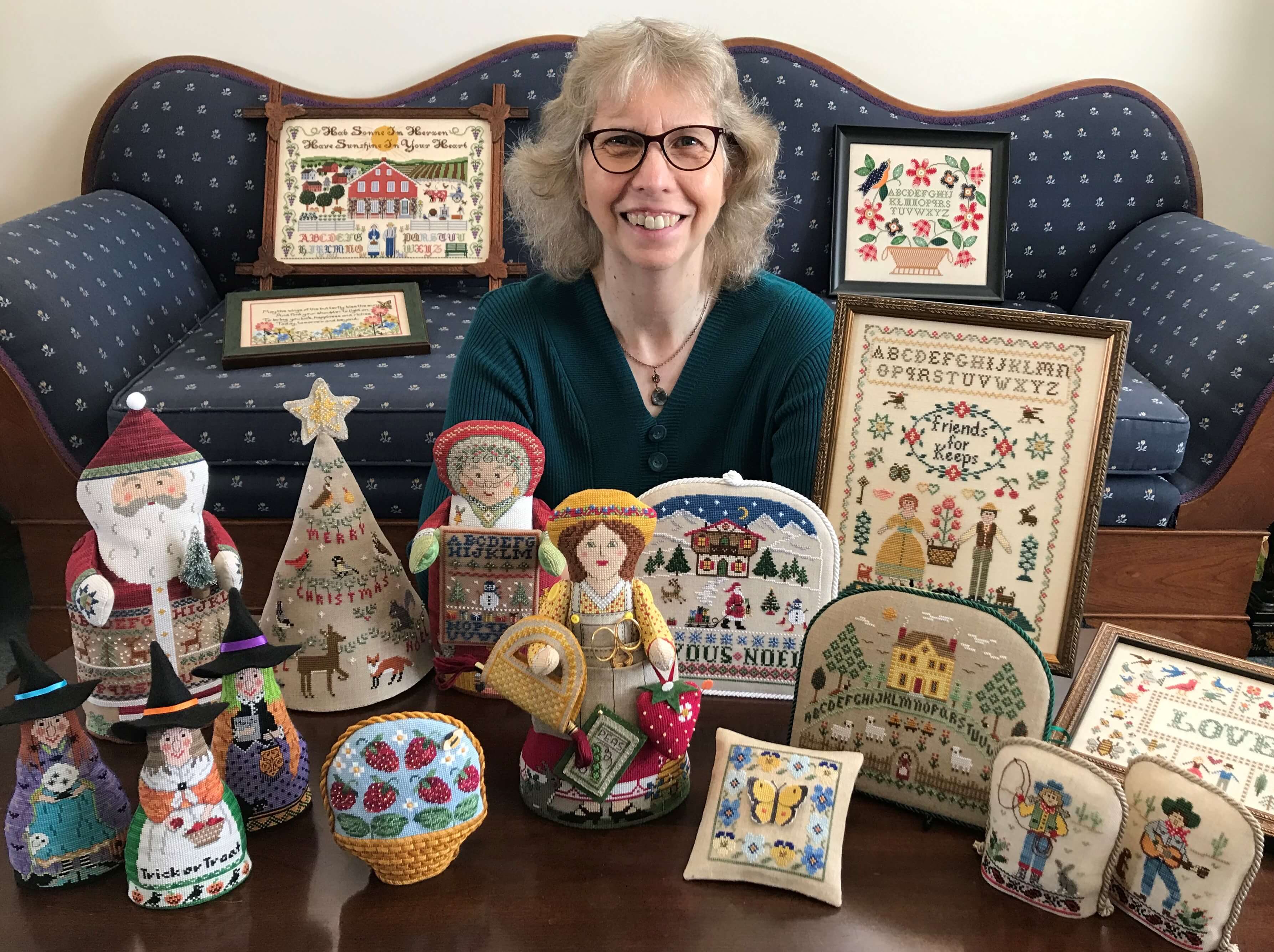 Lettie with her designs